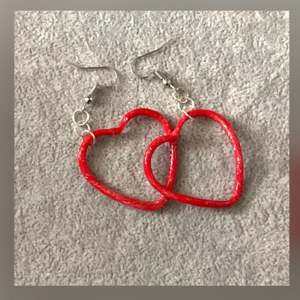 Red Heart Earrings